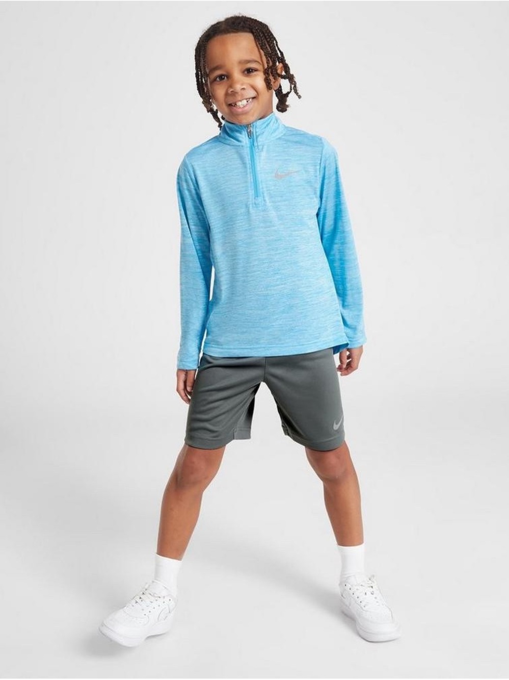 Nike Kids Light Blue Long-Sleeve Half-Zip Pullover